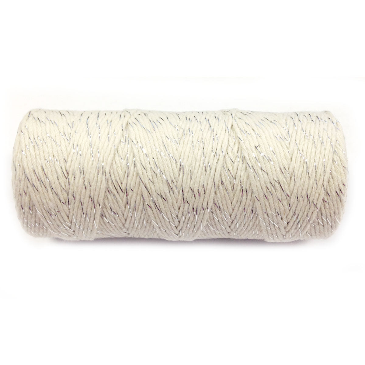 Wrapables Cotton Baker&#x27;s Twine 12ply 110 Yard, Metalic Silver