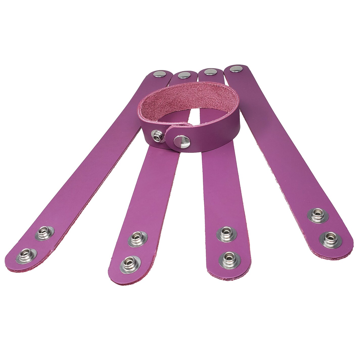 1" Adjustable Latigo Leather Bracelets – DIY Hot & Foil Stamping, Laser Engraving Blanks (6 Pack)