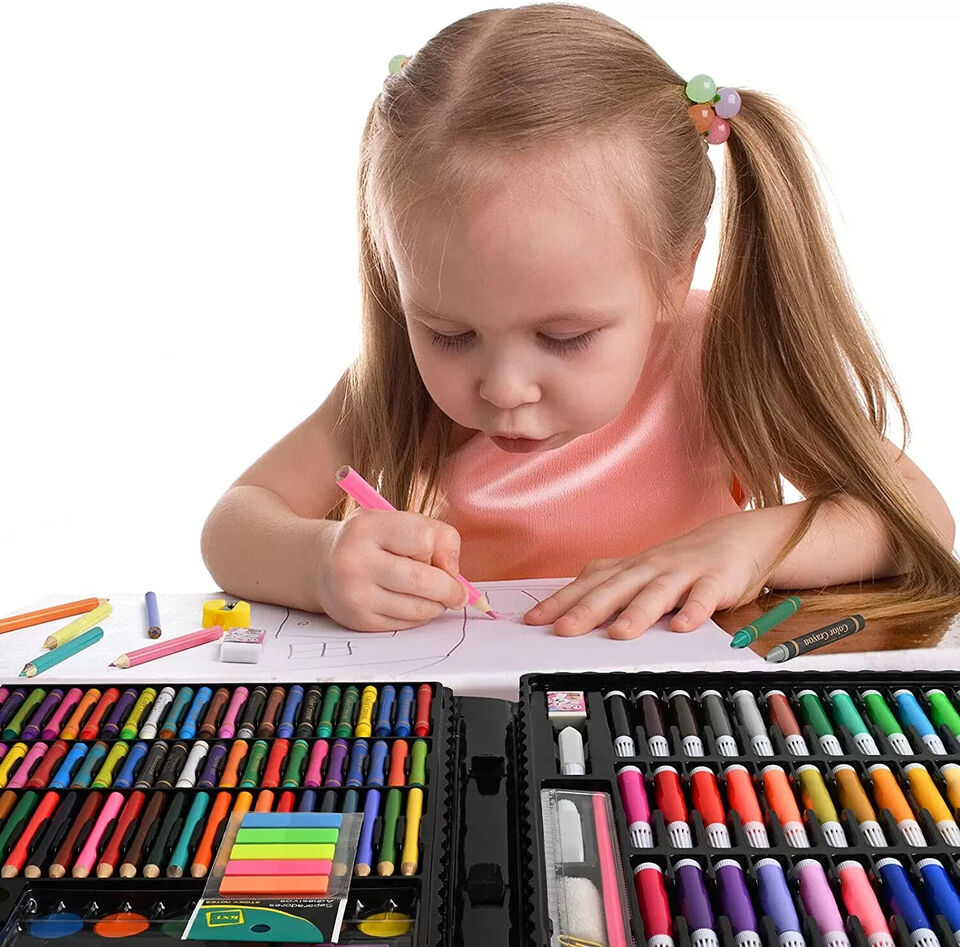 150 Piece Colored Pencil Set with Sketch Tools