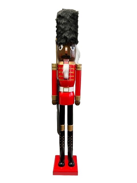 47.25" ~4ft Tall Life-Size Large/Giant Blue Glitter Christmas Wooden Nutcracker King African/Black