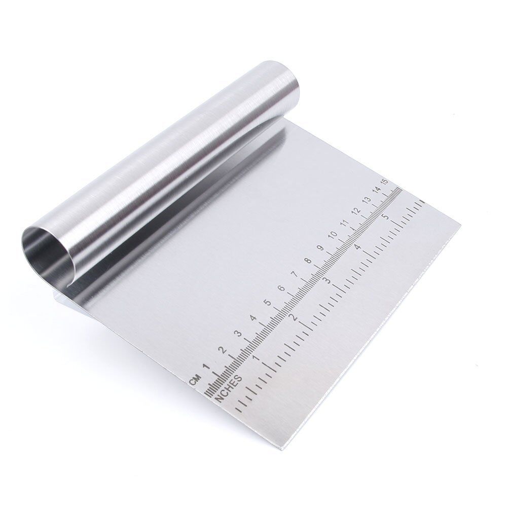 Stainless Steel Bench Scraper, Ergonomic Grips, Scraper Tool