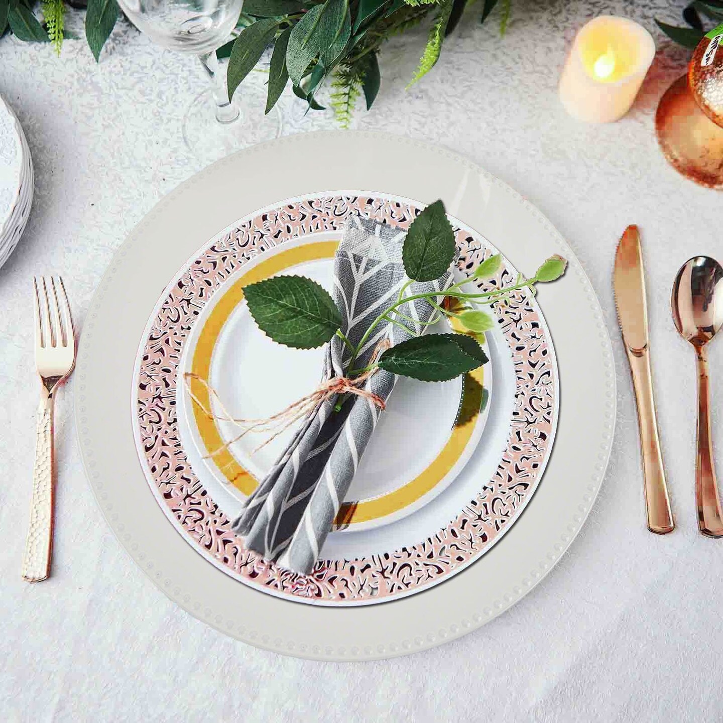 6 pcs of 13inch Charger Plates for Table Decor