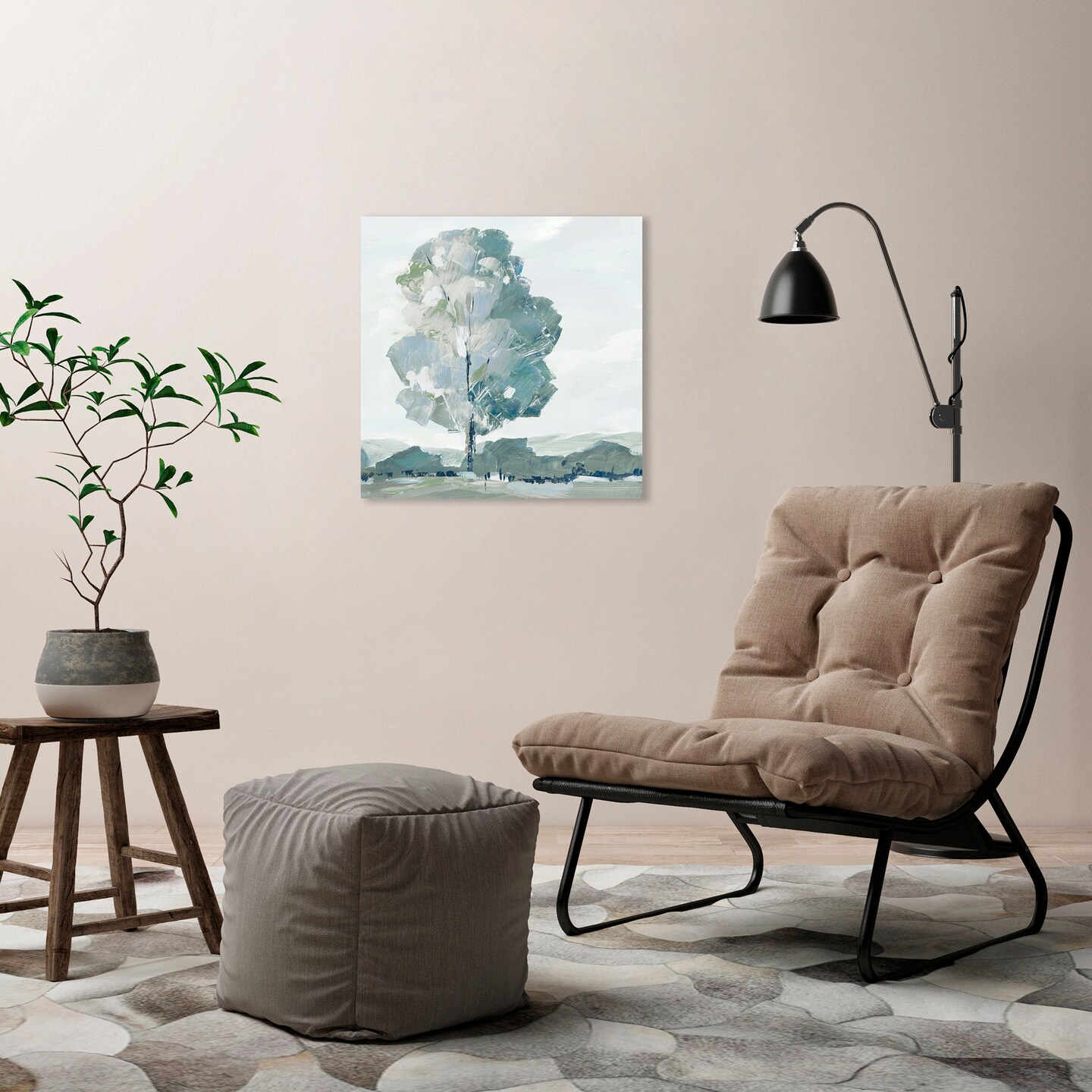 Blue Tree Forest I by PI Creative Art 10x10 Gallery Wrapped Canvas - Americanflat