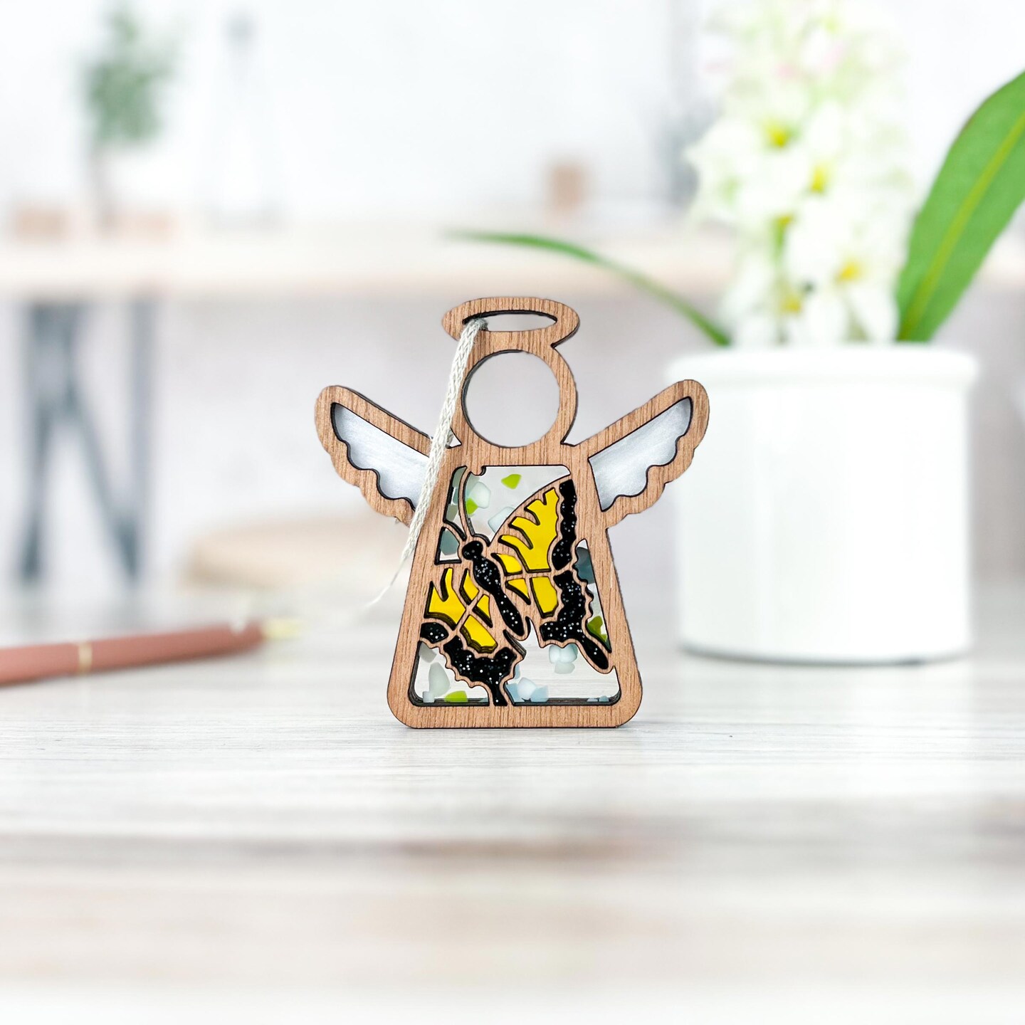 3.5&#x22; Swallowtail Butterfly Ornament - Handcrafted in Texas - Mother&#x27;s Angels&#xAE; Figurine - Mother&#x27;s Day Gifts