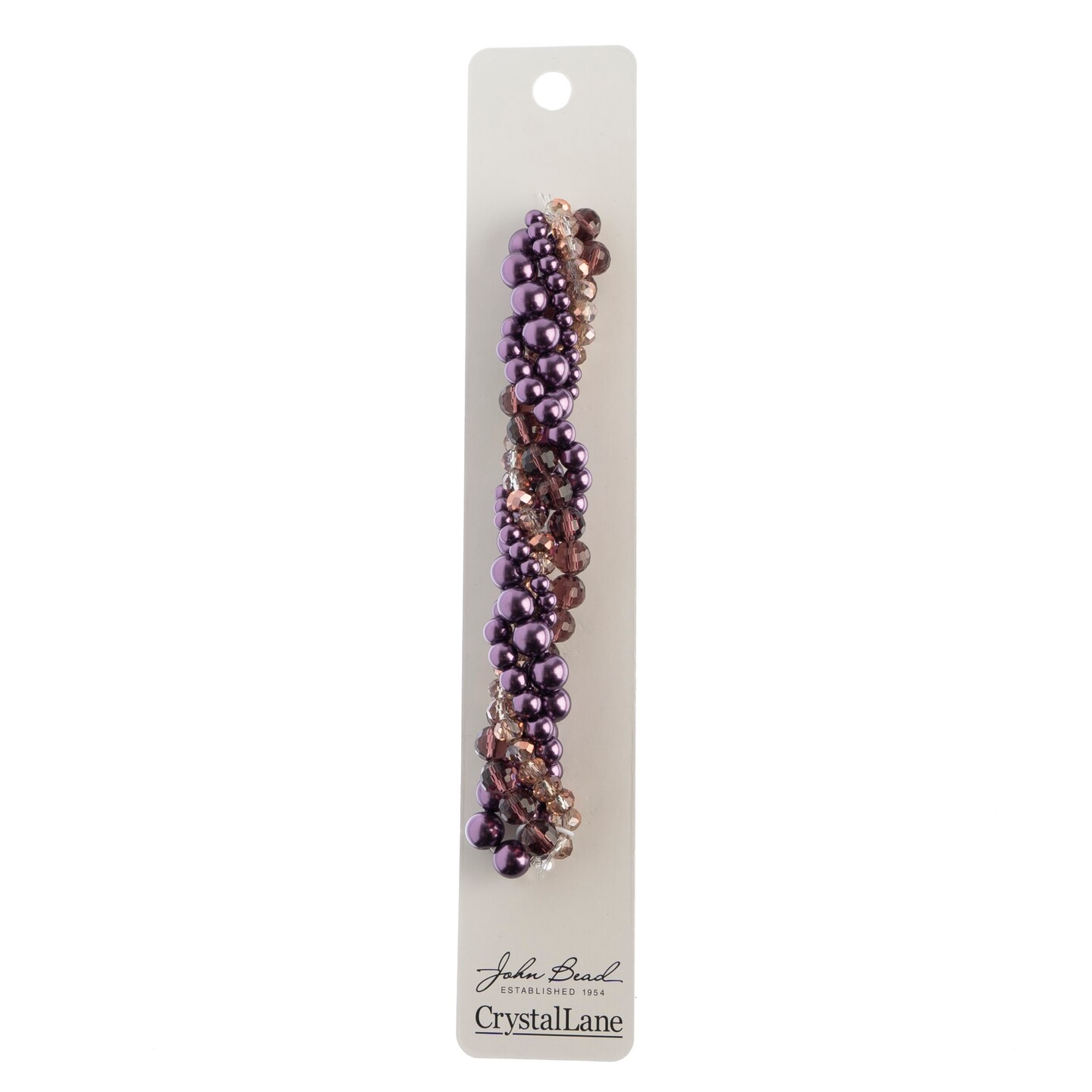 Crystal Lane DIY Verbena Twisted Glass &#x26; Pearls Beads, 5 Strands
