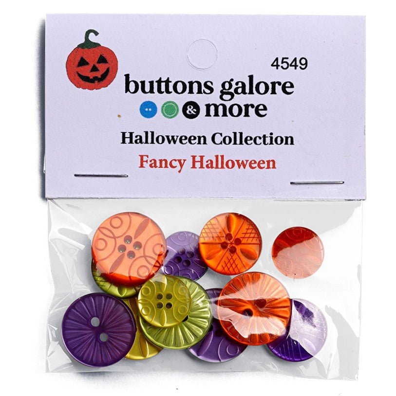 Buttons Galore Fancy Halloween Buttons for Sewing Crafts Scrapbooking DIY Projects. 45 Buttons - 3 Packs