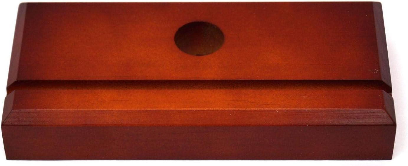 Stained Glass Supplies - Cherry Finish Rectangle Fan Lamp Base