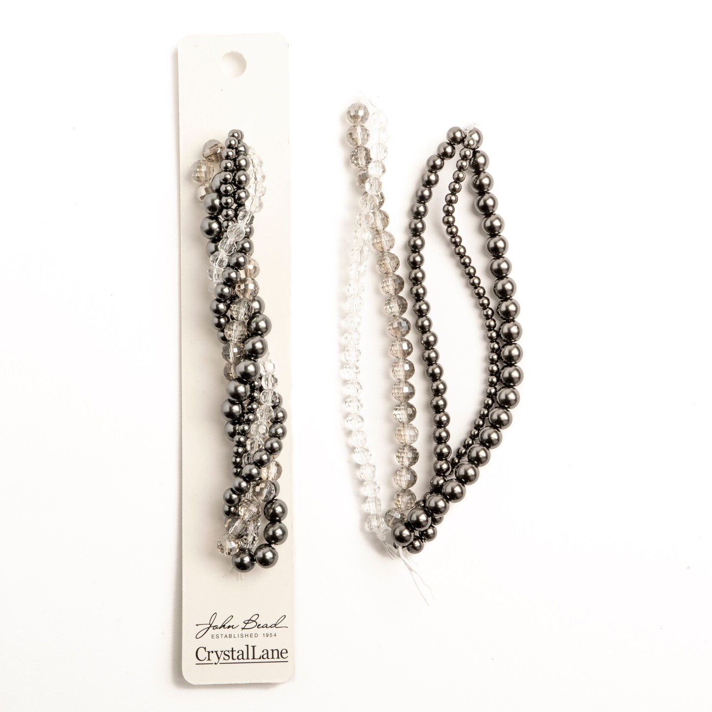 Crystal Lane DIY Black Magic Hollyhock Twisted Glass & Pearls Beads, 5 Strands