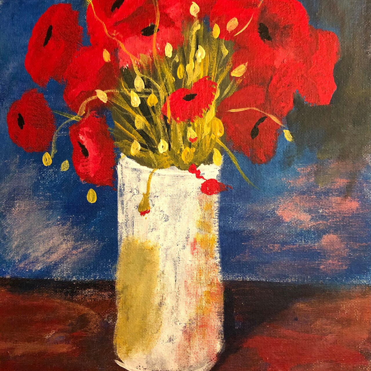 Vincent's Poppies in Acrylics for Beginners Jan 3