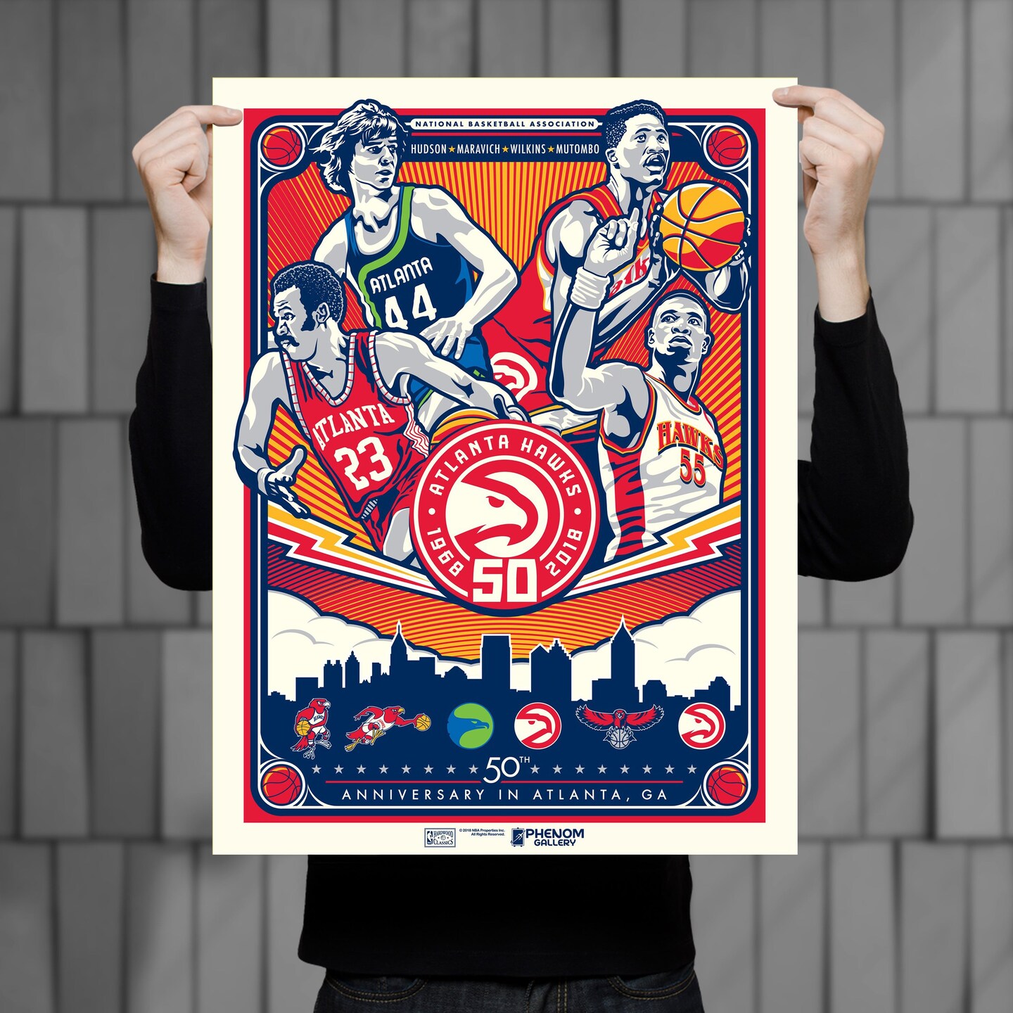 OFFICIALLY LICENSED Atlanta Hawks order 50th Anniversary in Atlanta 18