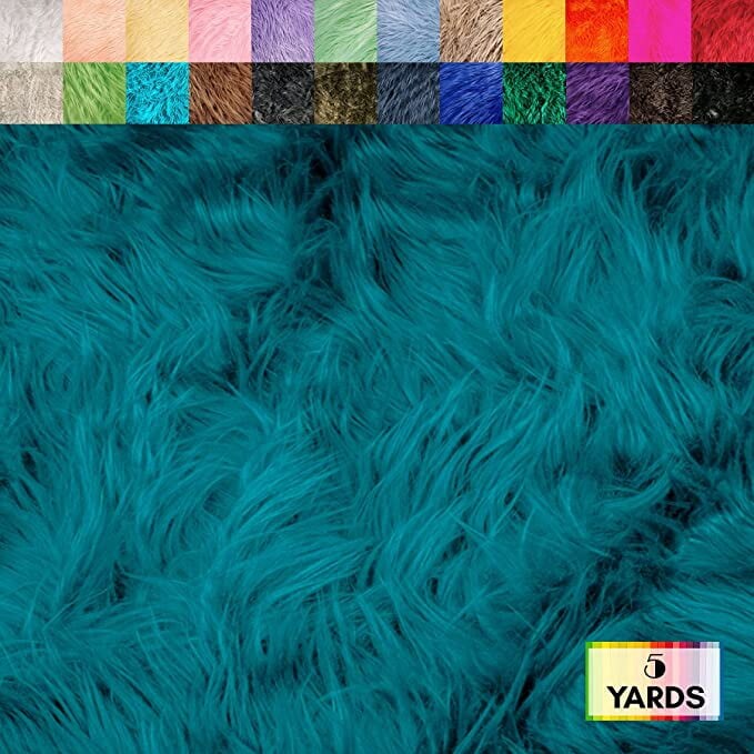 FabricLA Shaggy Faux Fur Fabric by The Yard - 180 x 60 Inches