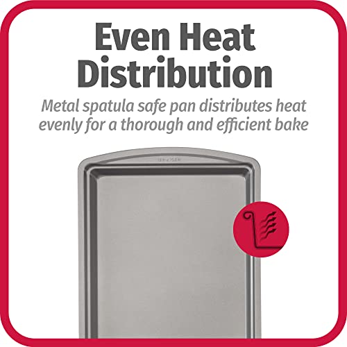 15" x 10.5" Premium Nonstick Carbon Steel Crispy Bacon Multipurpose Baking Pan Set, Dark Gray