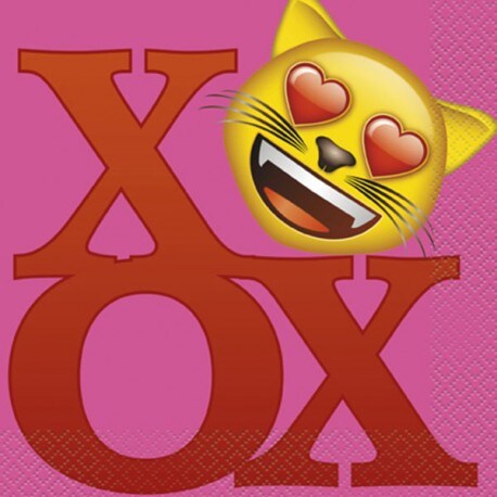 Emoji Valentine&#x27;s Day Luncheon Napkins, 16ct