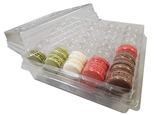 French Macaron Complete Storage Freezer Boxe - Large Storage Box and 4 Macarons Trays - Stores 70 macarons - 2 Sets