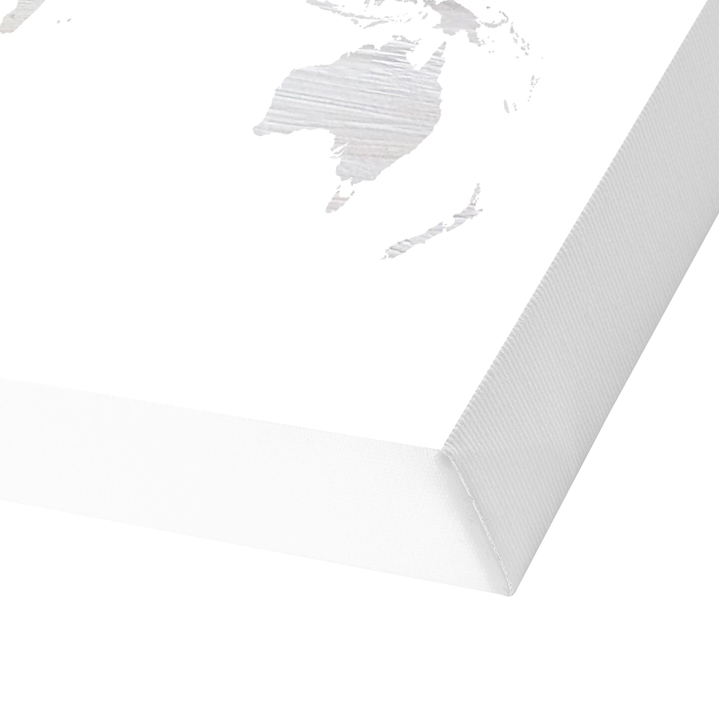 Grey Gold World Map by Ikonolexi  Gallery Wrapped Canvas - Americanflat