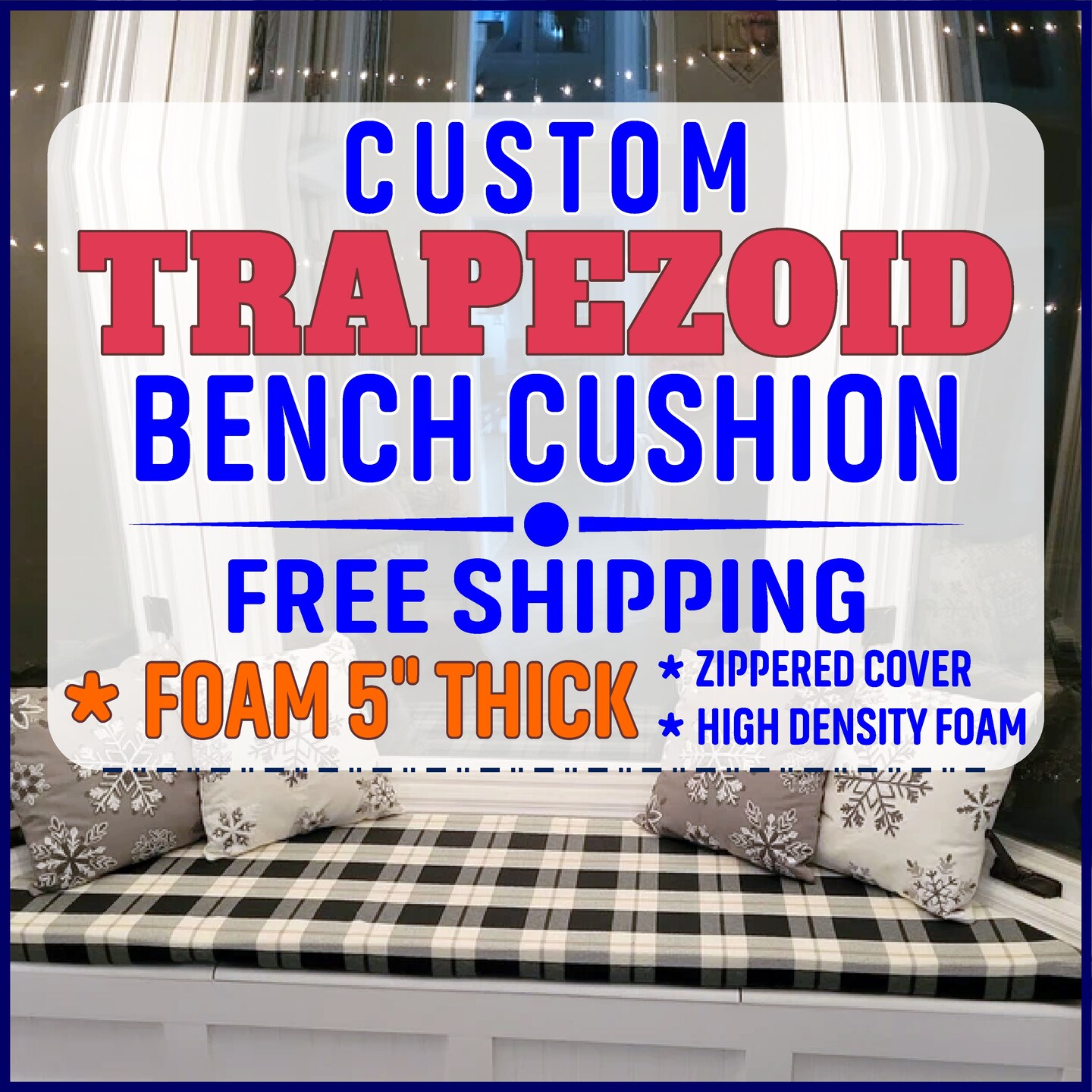 Custom Trapezium/ Trapezoid Shaped Cushions