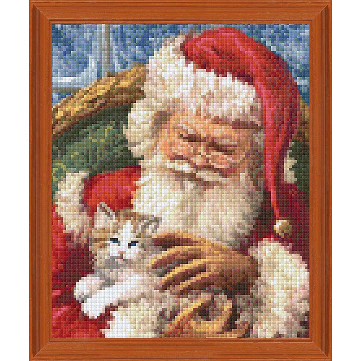 PixelHobby Santa &#x26; Kitten Mosaic Art Kit