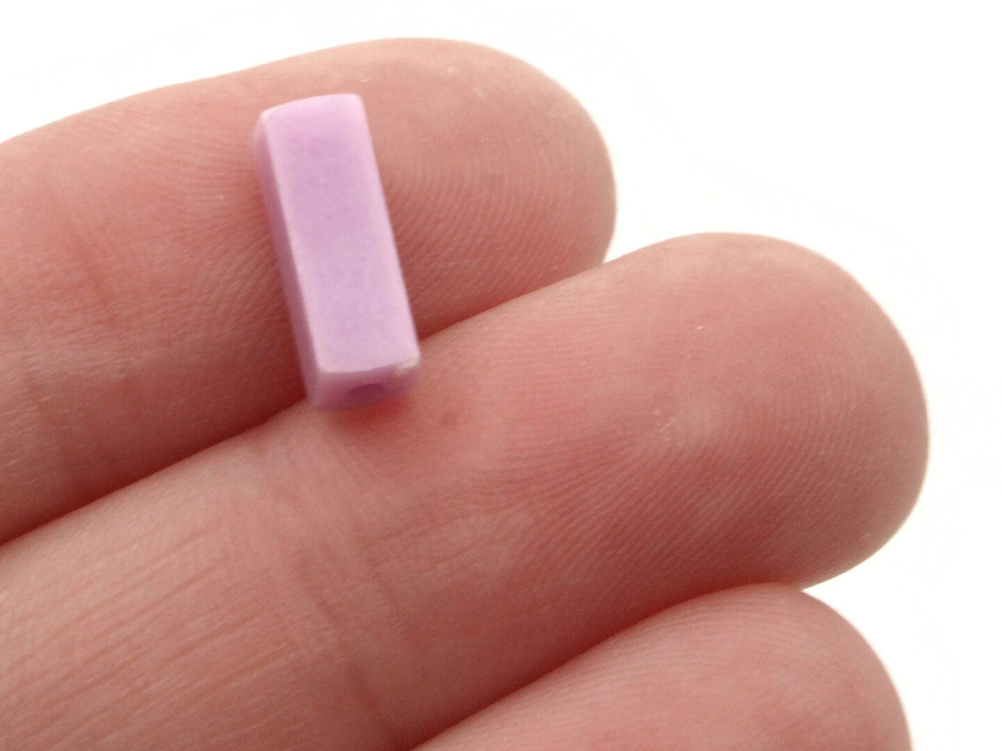 50 12mm Purple Vintage Plastic Rectangle Beads