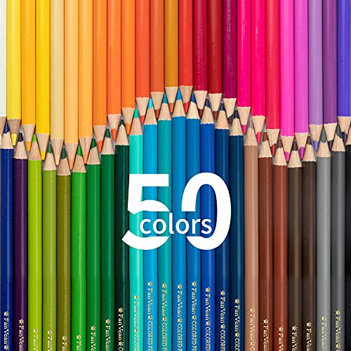 Colored Pencils Color Pencil Set for adult Coloring book Gifts for kids &#x26; Adults 50 count