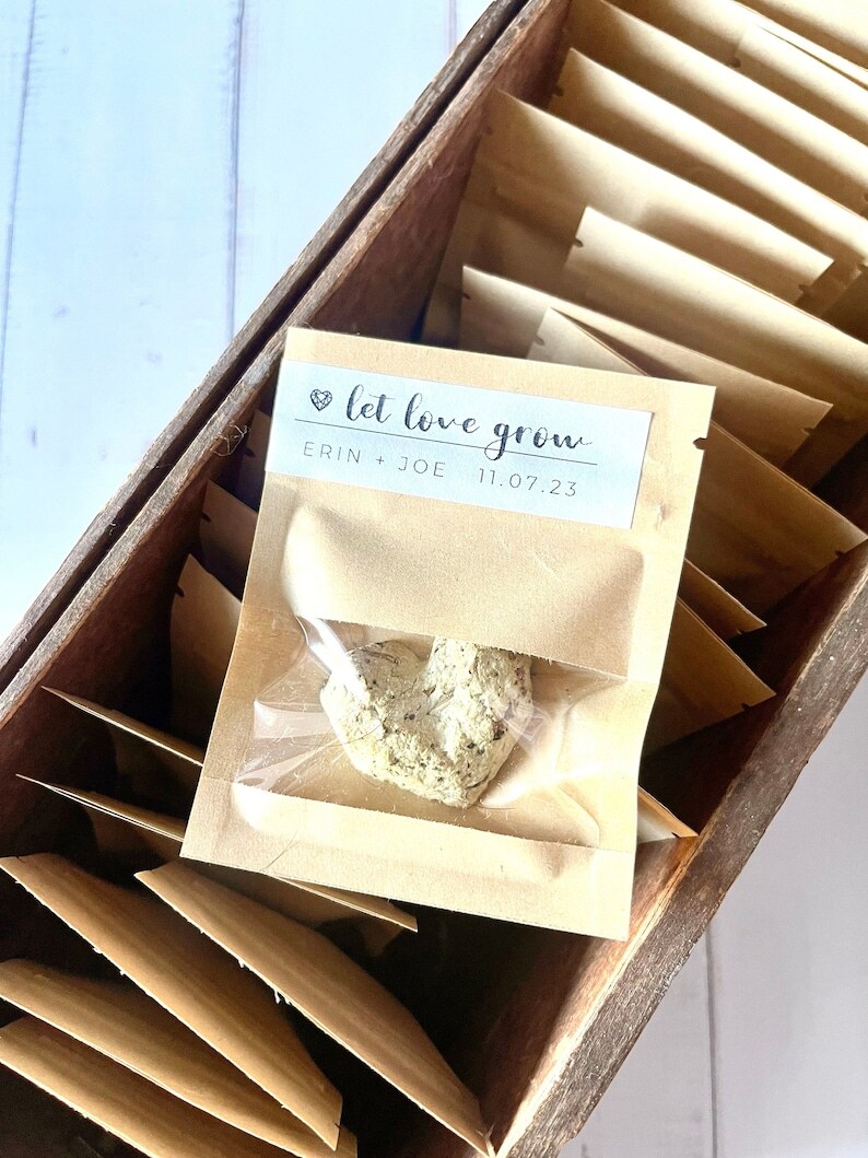 Seed Bomb Wedding Favors Heart Shaped Shower Favors Eco Friendly ...