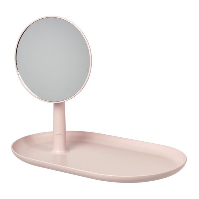 Mirror Tray for beauty accessories and jewelry, Pink