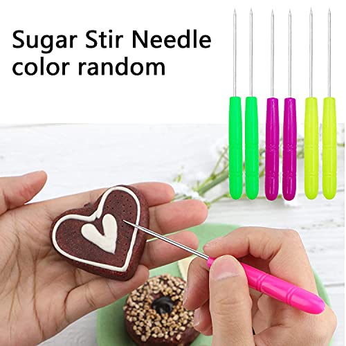 122 Pieces Tipless Piping Bags - 100pcs Disposable Piping Pastry Bag for Royal Icing/Cookies Decorating - 10 Pastry Bag Ties,10 Clips &#x26;2 Scriber Needle - Best Cookie Tools (12 Inch)
