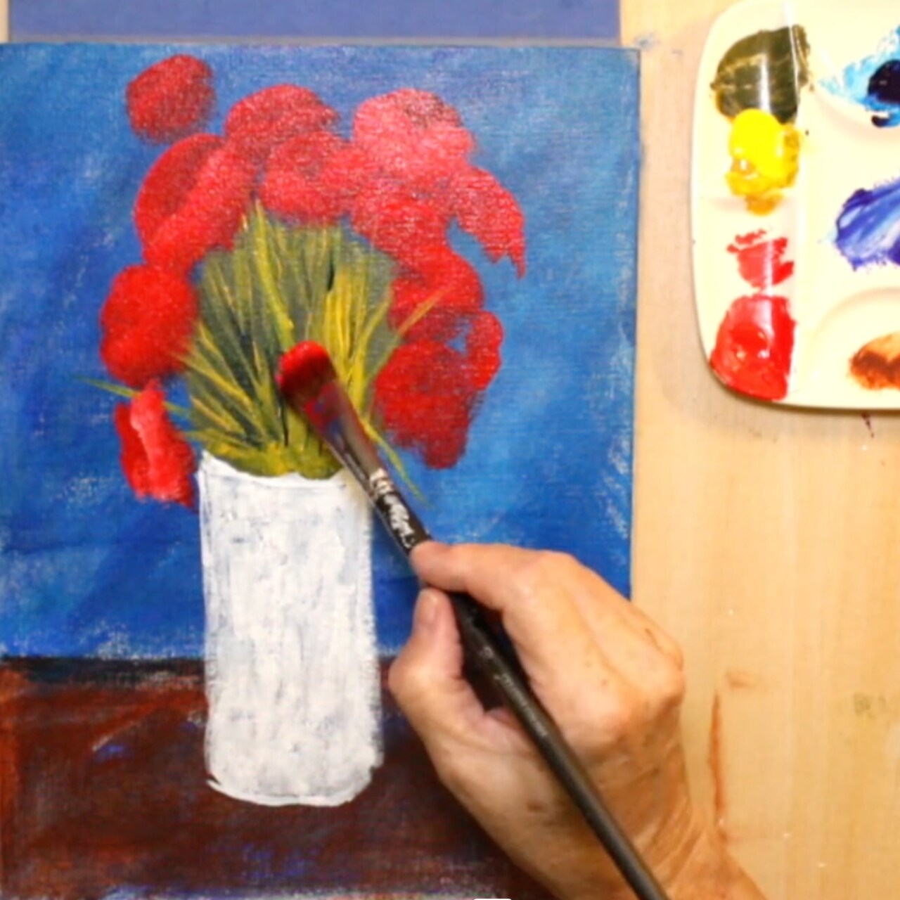 Vincent's Poppies in Acrylics for Beginners Jan 3