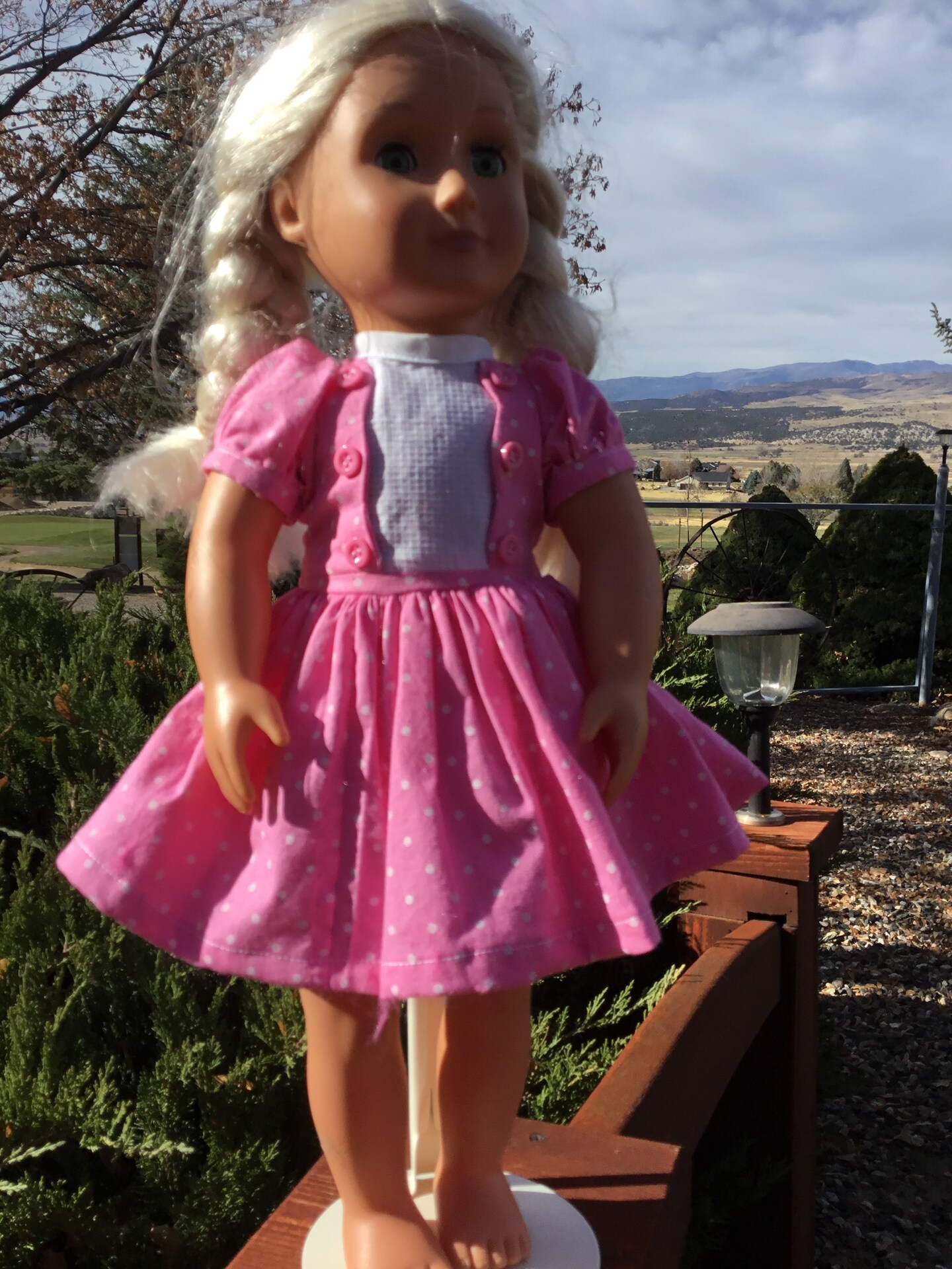 Retro Hot Pink Dress For American Girl My Generation 18 Inch