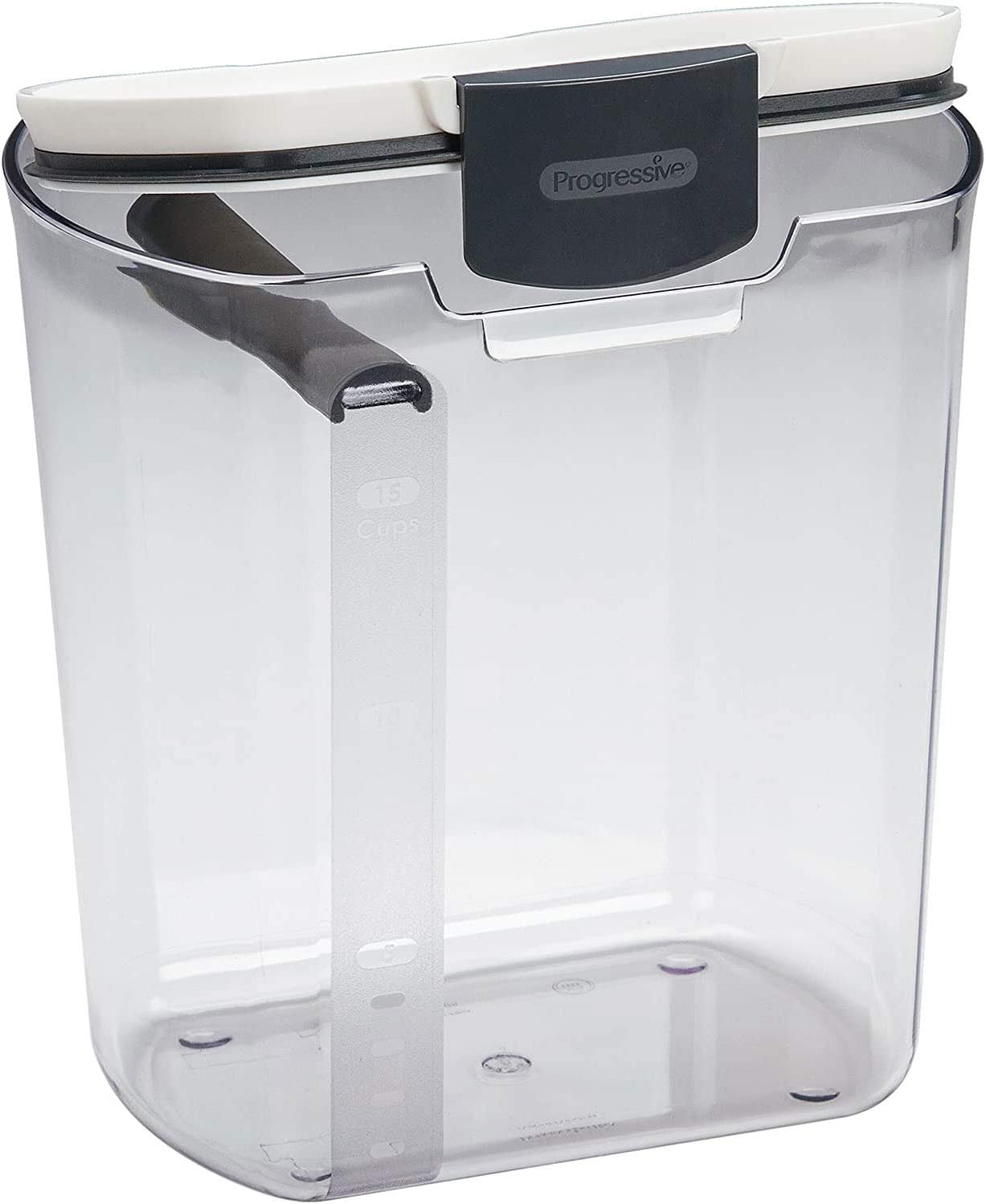 Prepworks ProKeeper 6 Piece Kitchen Clear Plastic Airtight Food Flour And Sugar Storage Organization Container Baking Canister Set, White