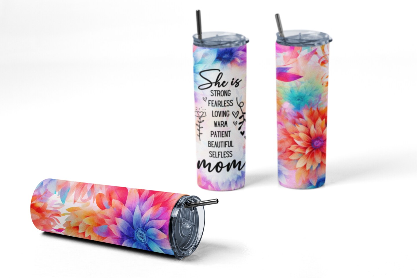 Watercolor Floral Tumbler