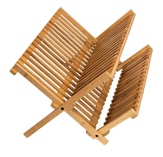Dish Drying Rack Made of Natural Bamboo