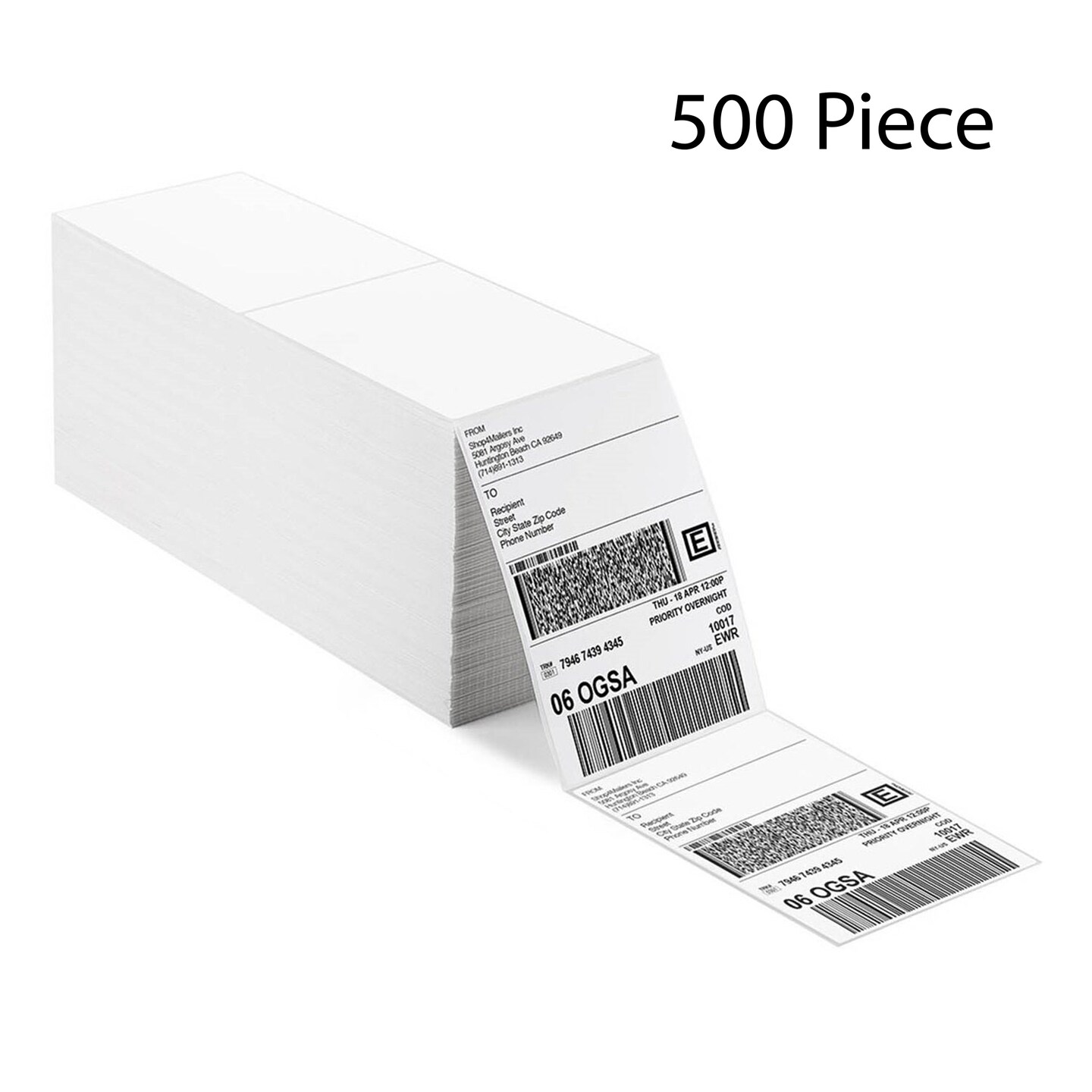 Professional 4x6 Zebra Labels Organize Logistics with Fanfold Direct Thermal Adhesive Labels