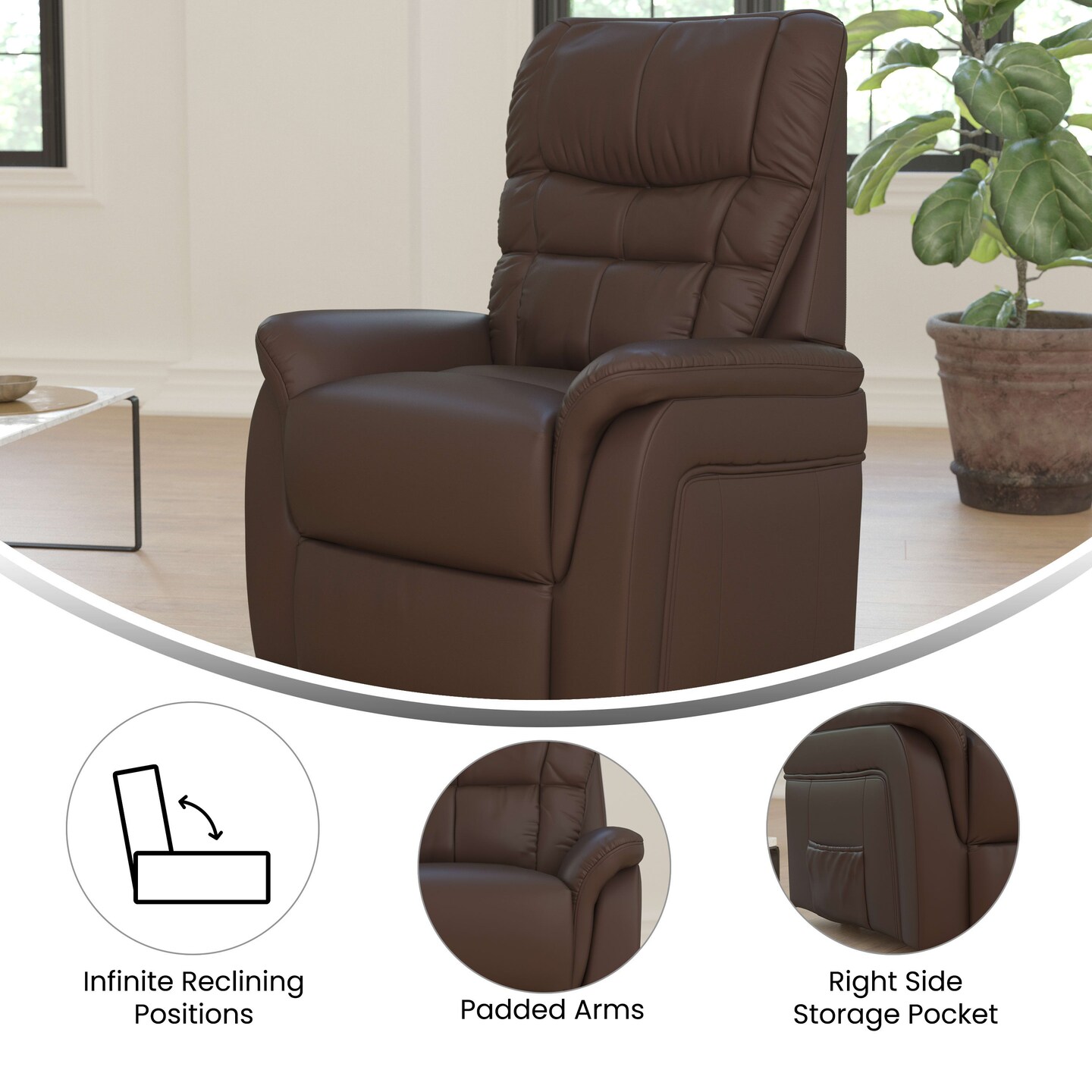 Emma and Oliver Electric Remote Powered Elderly Lift Recliner