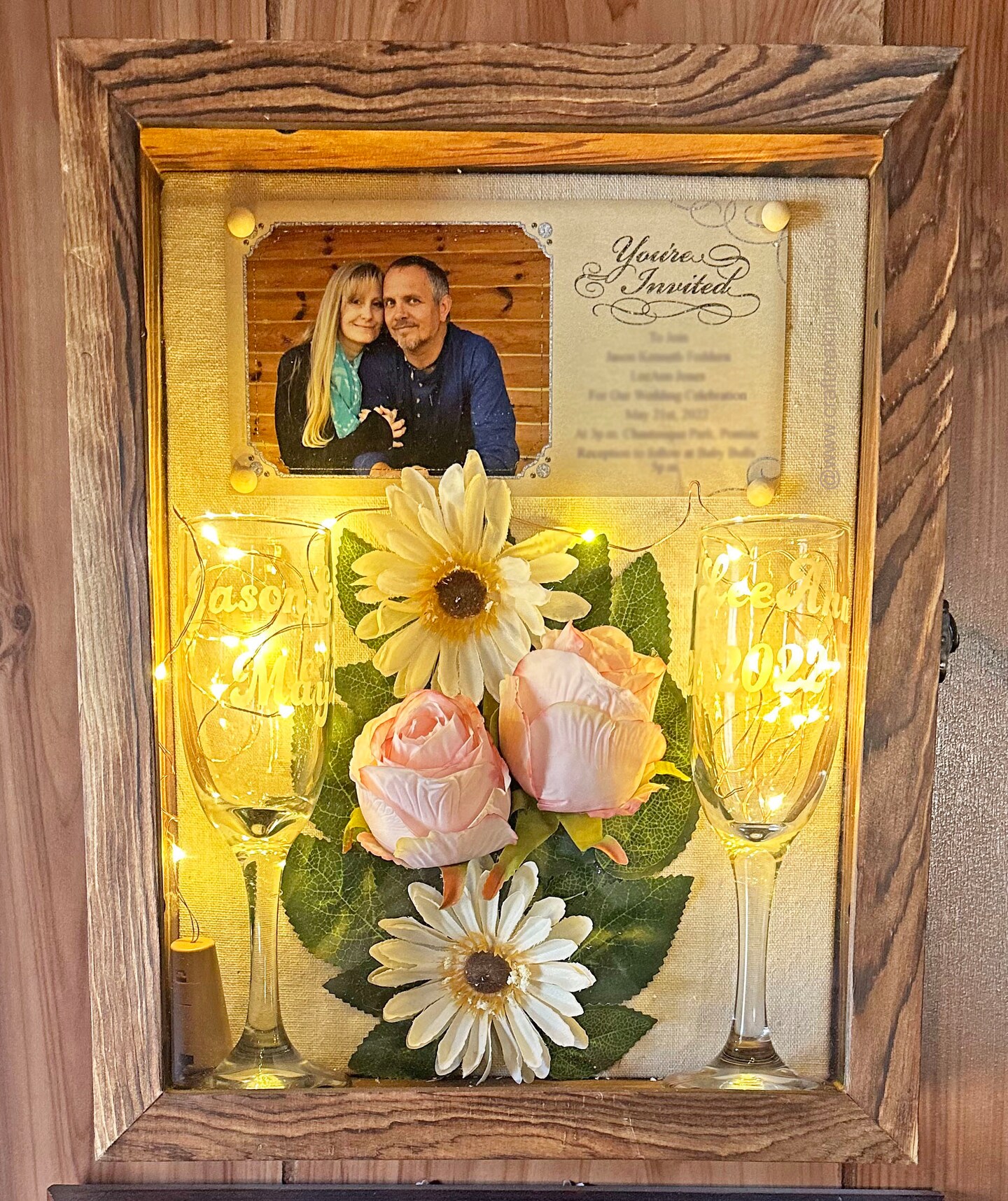 Customized Shadow Box Added Lights ALSB CUST 1