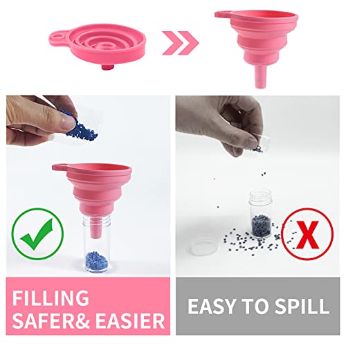 60 Slots Diamond Painting Storage Containers, Diamond Painting Accessories with Tools for Diamond Art Organizer Craft Jewelry Beads Storage Box