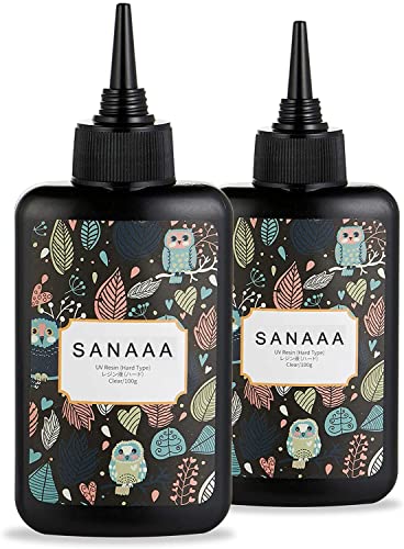 UV Resin Clear Hard Type 200g Transparent UV Curing Ultraviolet Cure Resin, Solar Cure Sunlight Activated Resin for DIY Resin Jewelry Making