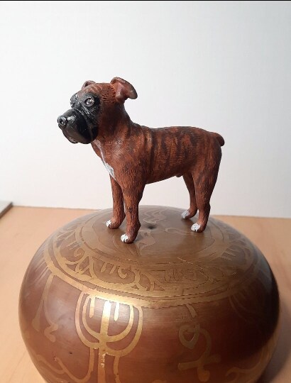 Wood Carving - The Funny Boxer - Wooden Statuette popular Of A Boxer - Caricature - Wooden Figure - Hand Carved And Painted