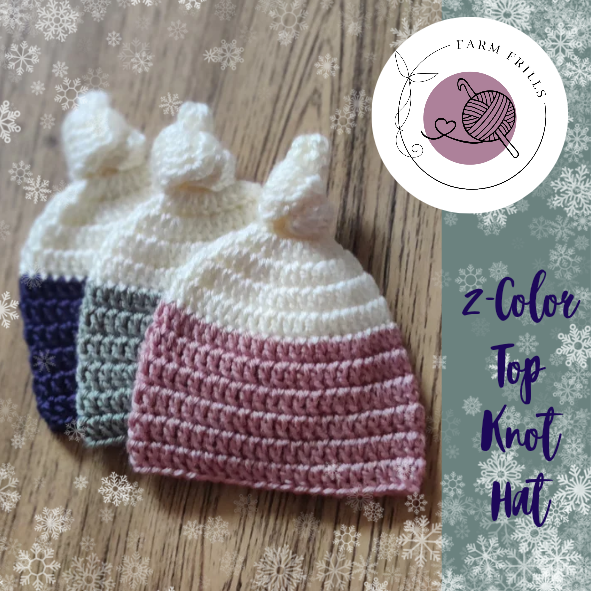 Top knot baby hat crochet pattern hot sale