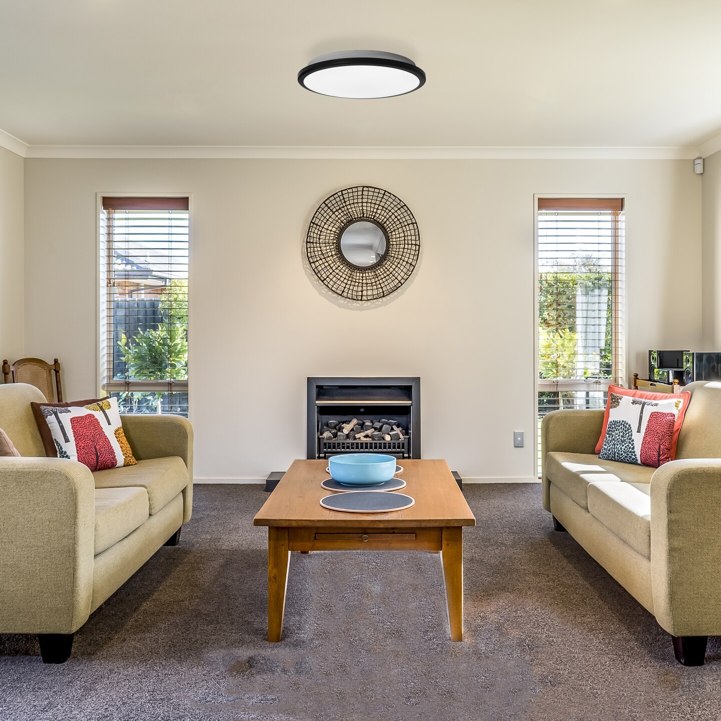 Round LED Ceiling Light Fixture Flush Mount Lighting, 6500K 30,000 Hour Lifetime