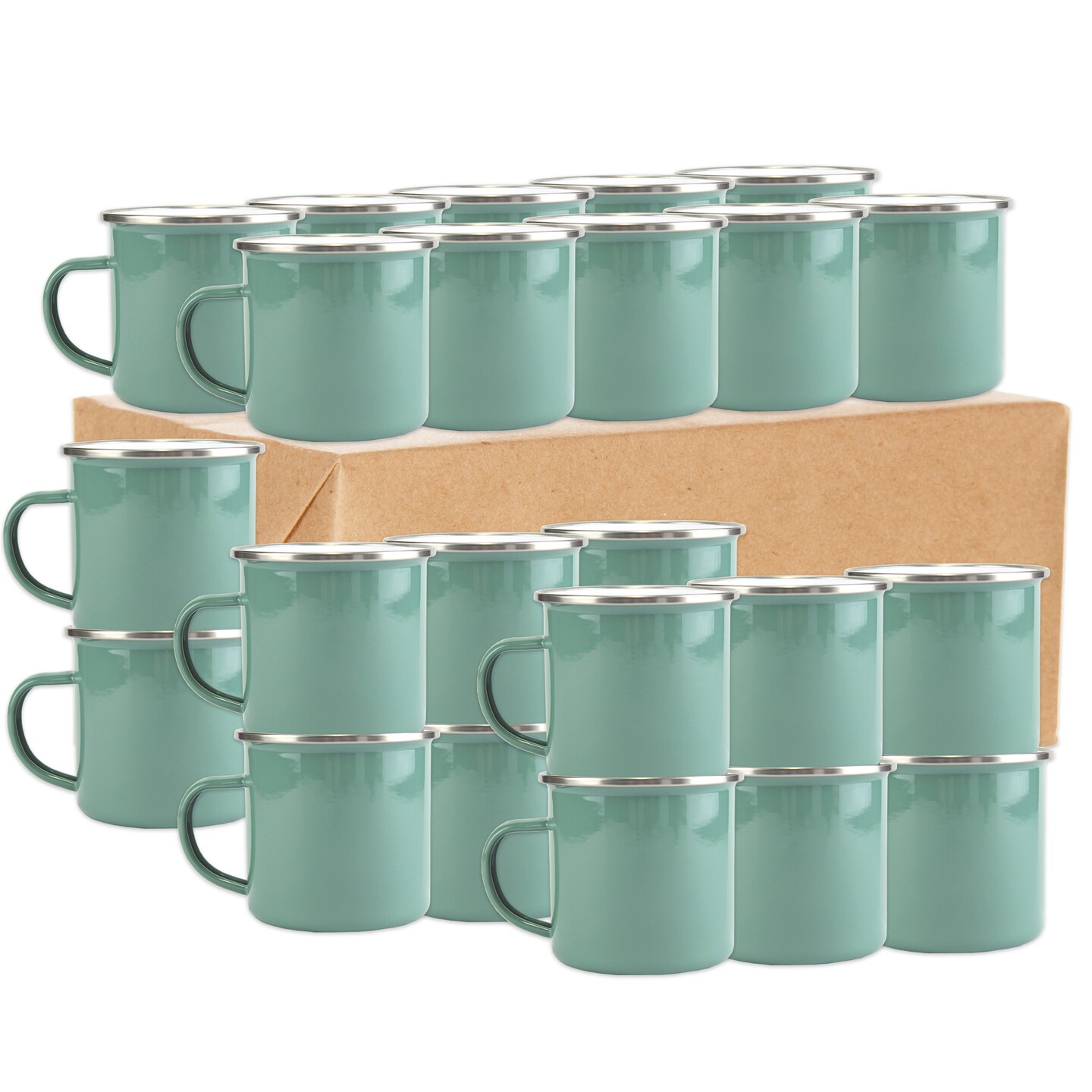 Green Metal Camping Mug