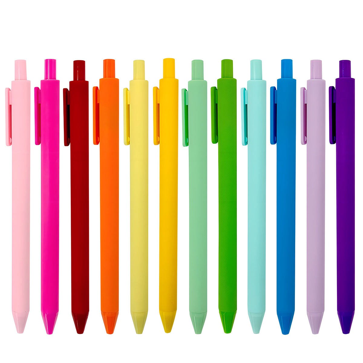 Wrapables Colorful Vibrant Retractable Ballpoint Pens for Home, Office, Stationery (Set of 12)