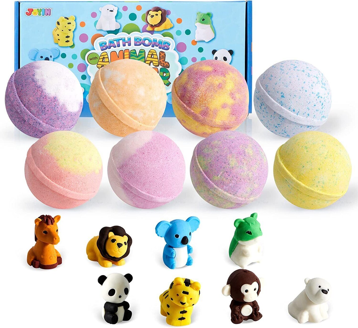 Bubble Bath Bombs for Kids with Animal Figures 16 packs