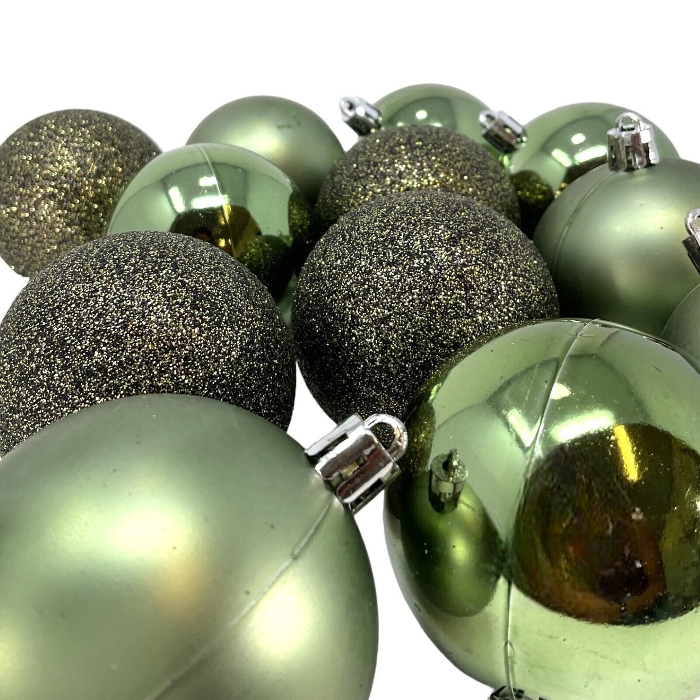2.3 Inches Shiny Glitter Christmas Ball Ornament Set of 12