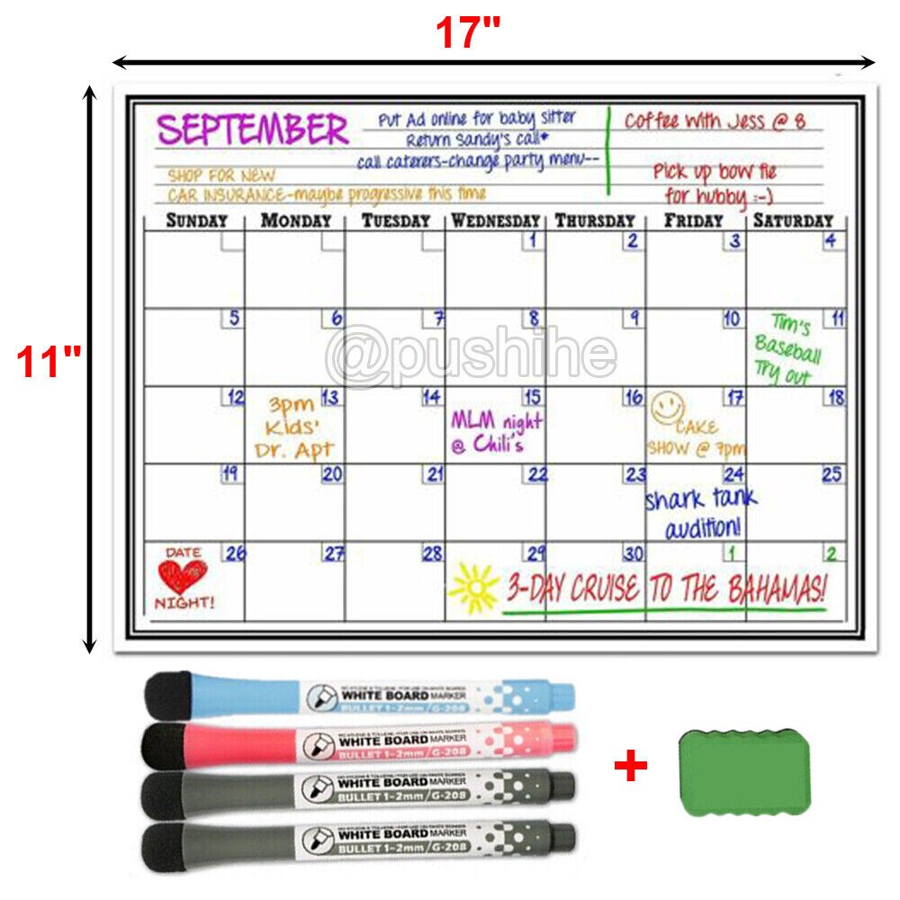 Kitcheniva Monthly Calendar Whiteboard 17x11 Michaels