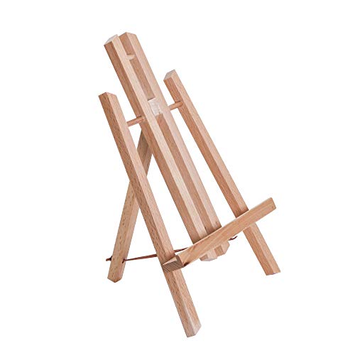 U.S. Art Supply 11 Small Tabletop Display Stand A-Frame Artist Easel -  Beechwood Tripod, Painting Party Easel, Kids Students Classroom Table  School Desktop - Portable Canvas Photo Picture Sign Holder