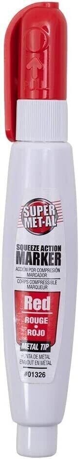 Squeeze Action Metal Tip Red Paint Marker