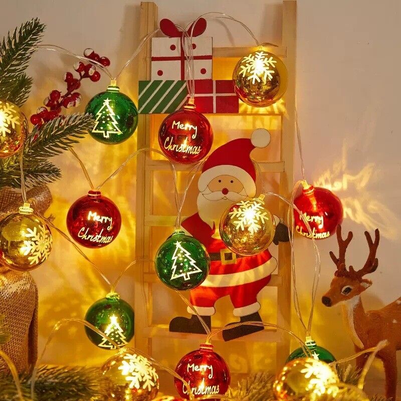 LED Fairy String Ball Lights Christmas Tree Hanging Decor