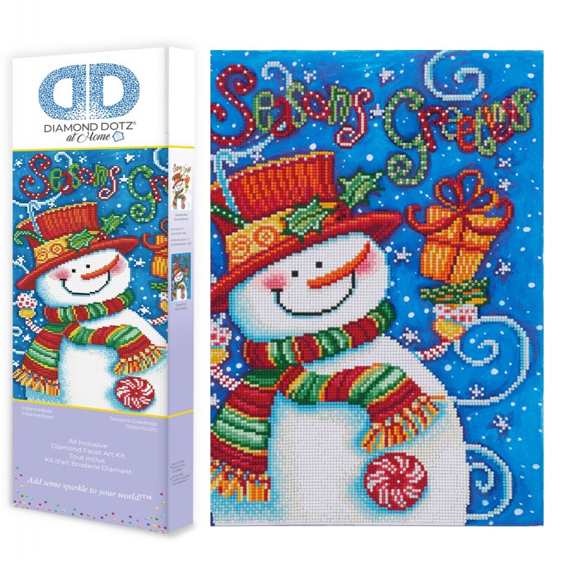 Diamond Dotz at Home Seasons Greetings Diamond Painting Kits for Adults - Diamond Art Kits a Relaxing Creative Craft Kit with Dotz Gems 13.8x17.7