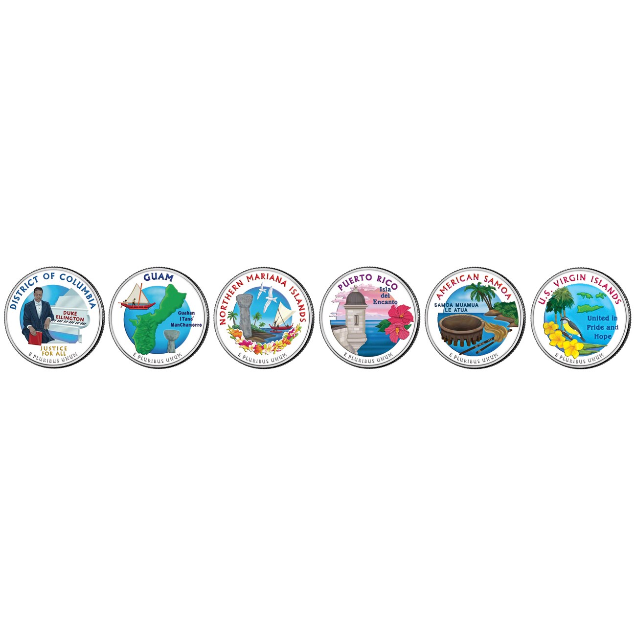 2009 Colorized Washington D.C. and U.S. Territories Quarters