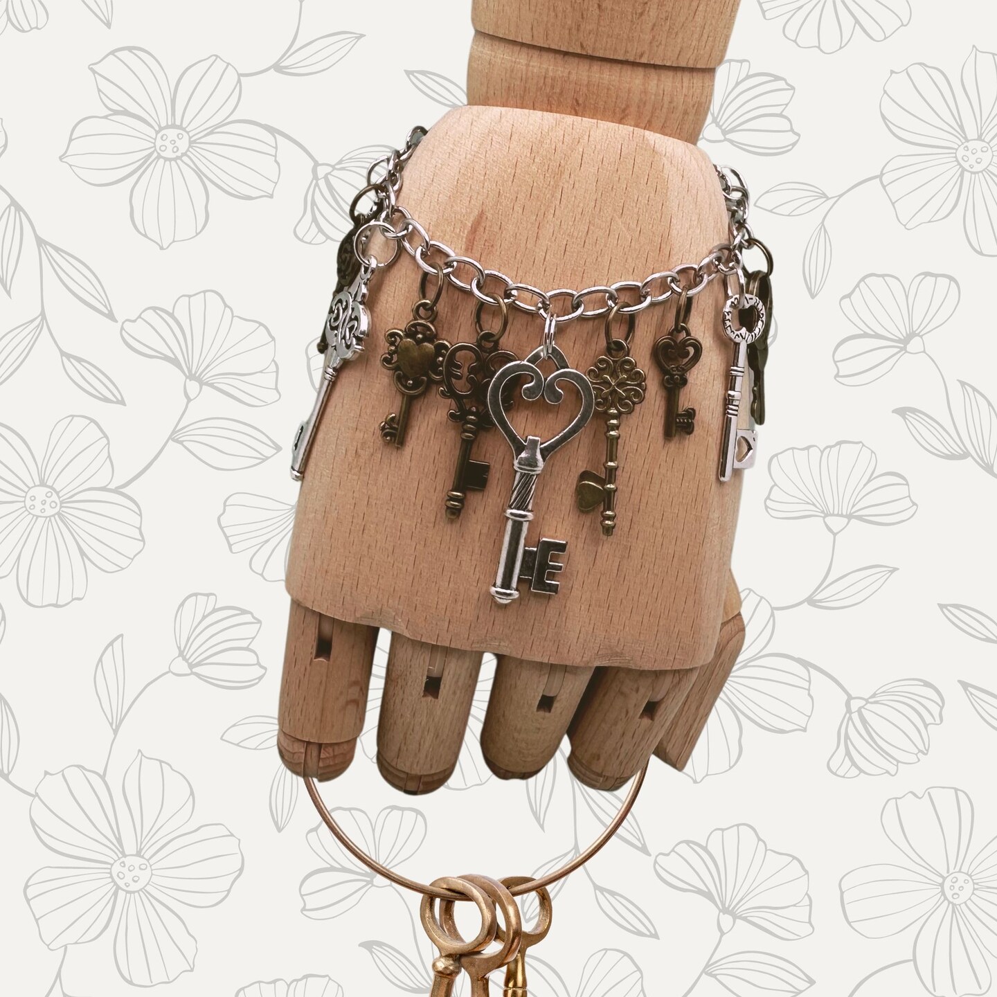 VintageInspired Skeleton Key Charm Bracelet jewelry Michaels